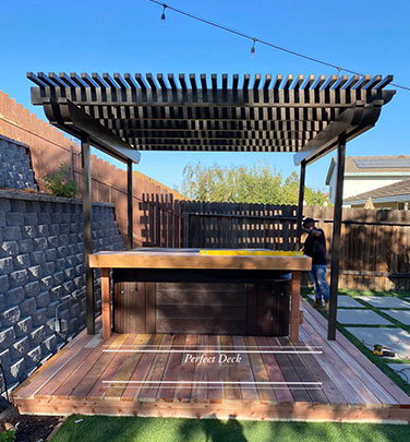 Cedar Decking in South Pasadena, CA