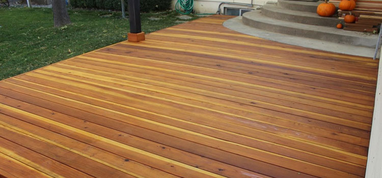 Smooth Redwood Decking in South Pasadena, CA